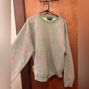 Women's Green and Pink Sweater